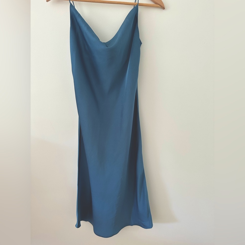 J.ING Aurelie Blue Midi Slip Dress